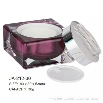 Empty Square Cosmetic Arylic Jar Container